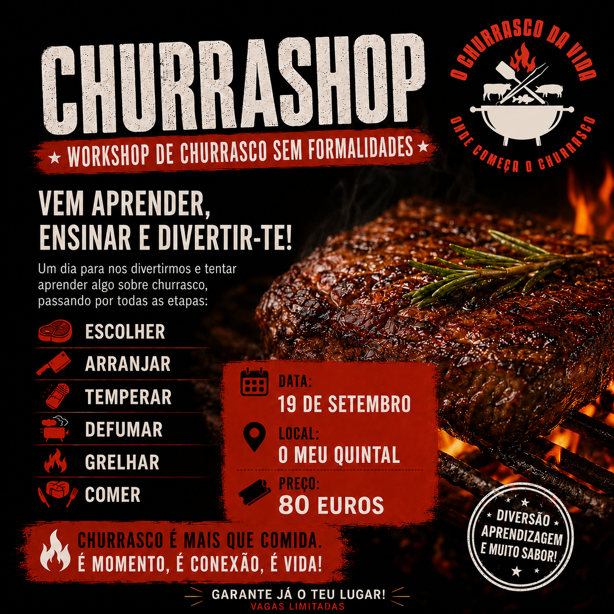 ChurraShop - WorkShop de Churrasco - 19 de Setembro