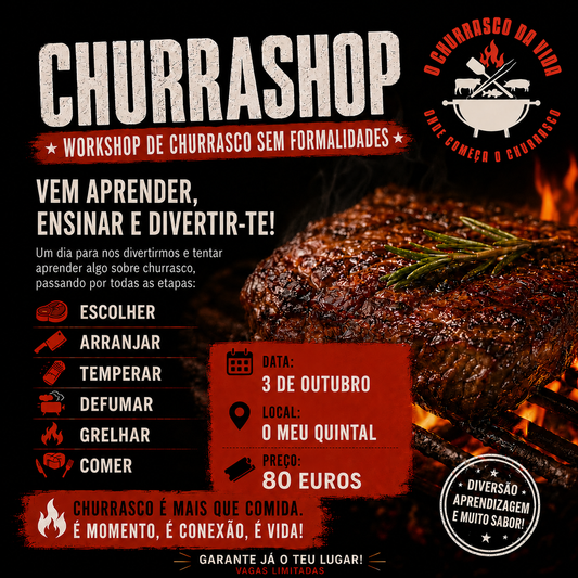 ChurraShop - WorkShop de Churrasco - 3 de Outubro
